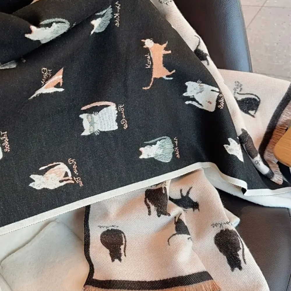 Soft cat scarf